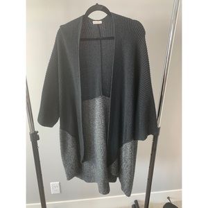 Black and grey kimono cardigan